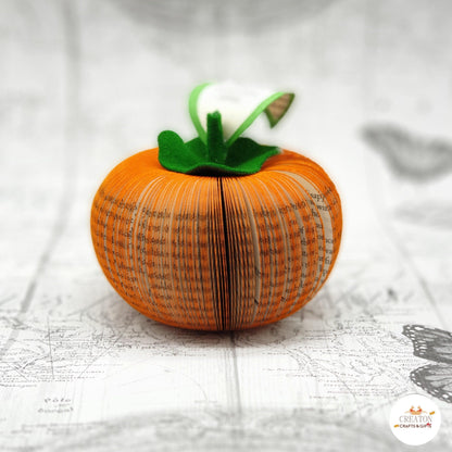 Personalised leaf with custom message on Handmade book persimmon