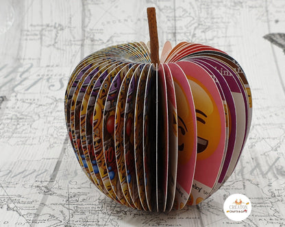 Emoji book apple presented in luxury gift box, ready for gifting