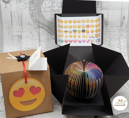 Emoji book apple with optional matching greeting card