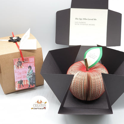 James Bond book apple presented in luxury gift box, ready for gifting