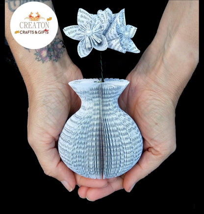Close-up of personalised song lyric vase showing lyrics printed throughout