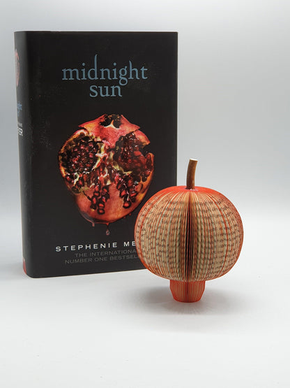 Personalised leaf with custom message on Midnight Sun pomegranate book gift