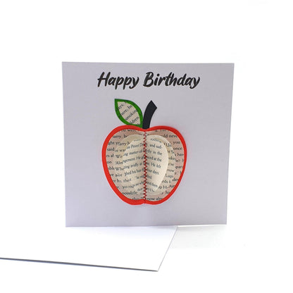 Happy Birthday Card featuring handmade 3D book page design