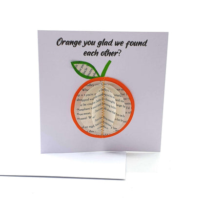 Orange gift card, thoughtful handmade gift card