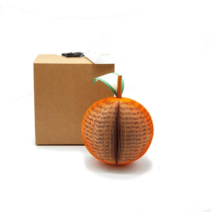 Orange gift card on white background