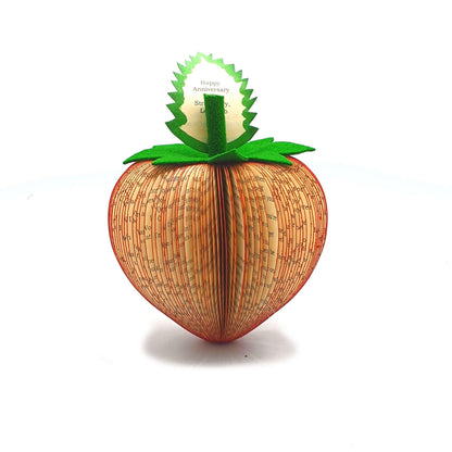 Strawberry book gift showing card front and design detail