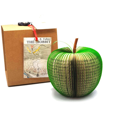 Lord of the Rings book apple handmade from real book pages, unique literary gift