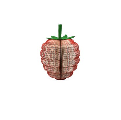 Handmade raspberry from real book pages, unique 4th anniversary fruit gift
