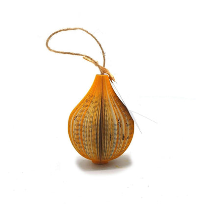 Handmade onion from real book pages, unique handmade gift