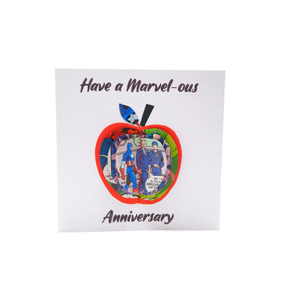 Marvel superhero greeting card featuring handmade 3D book page design