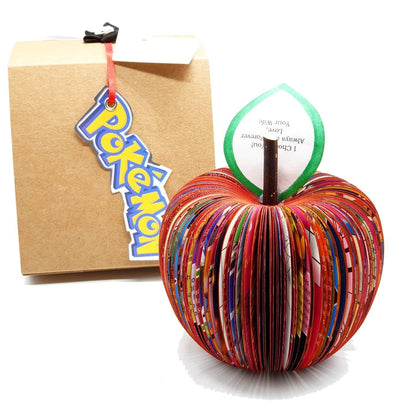 Pokémon book apple handmade from real book pages, unique literary gift