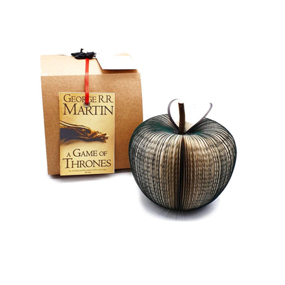 Game of Thrones book apple handmade from real book pages, unique literary gift