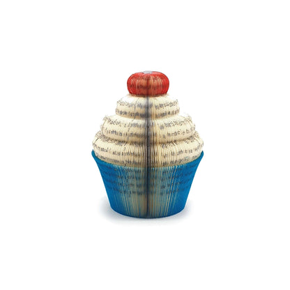 Handmade cupcake from real book pages, unique fun gift