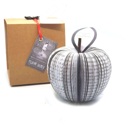 Miss Peregrine's Home for Peculiar Children book apple handmade from real book pages, unique literary gift