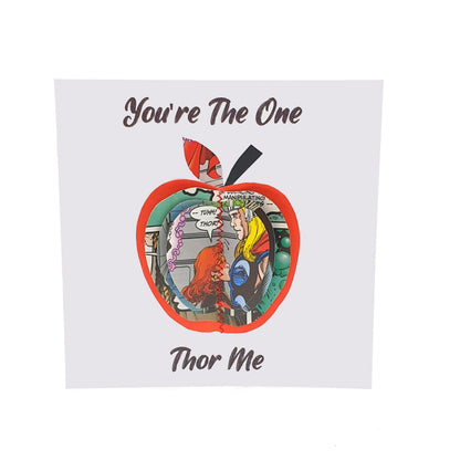 Superhero Card featuring handmade 3D book page design