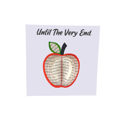 Harry Potter book apple on neutral background, unique handmade literary gift