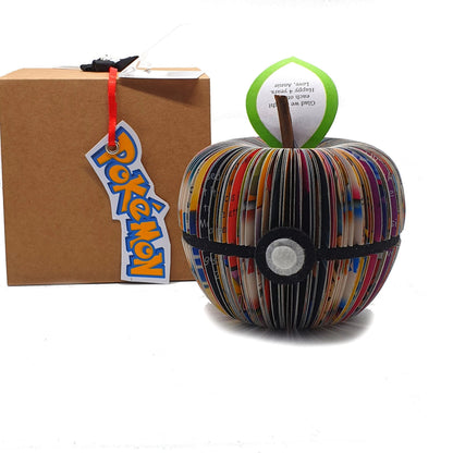 Pokémon book apple on neutral background, unique handmade literary gift