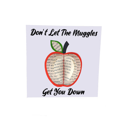 Harry Potter book apple with optional matching greeting card