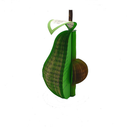 Handmade book avocado on white background