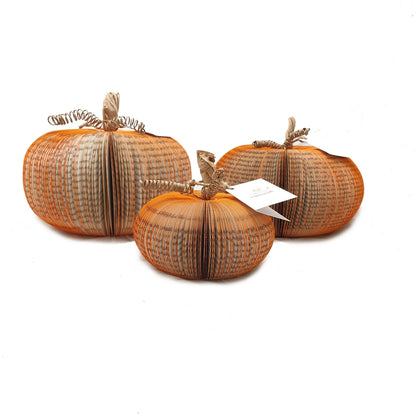 Collection of Set of 3 handmade pumpkins in various sizes