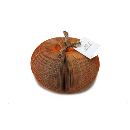 Medium book page pumpkin handmade from real book pages, unique Halloween or autumn gift