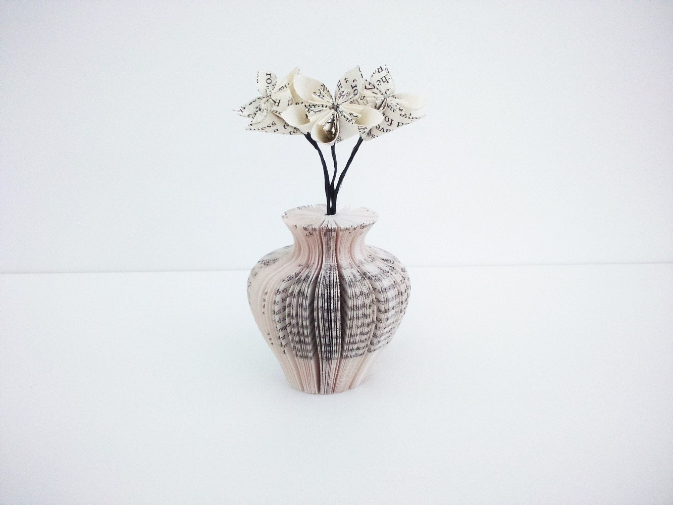 Mini Urn Vase and Flowers Book Gift