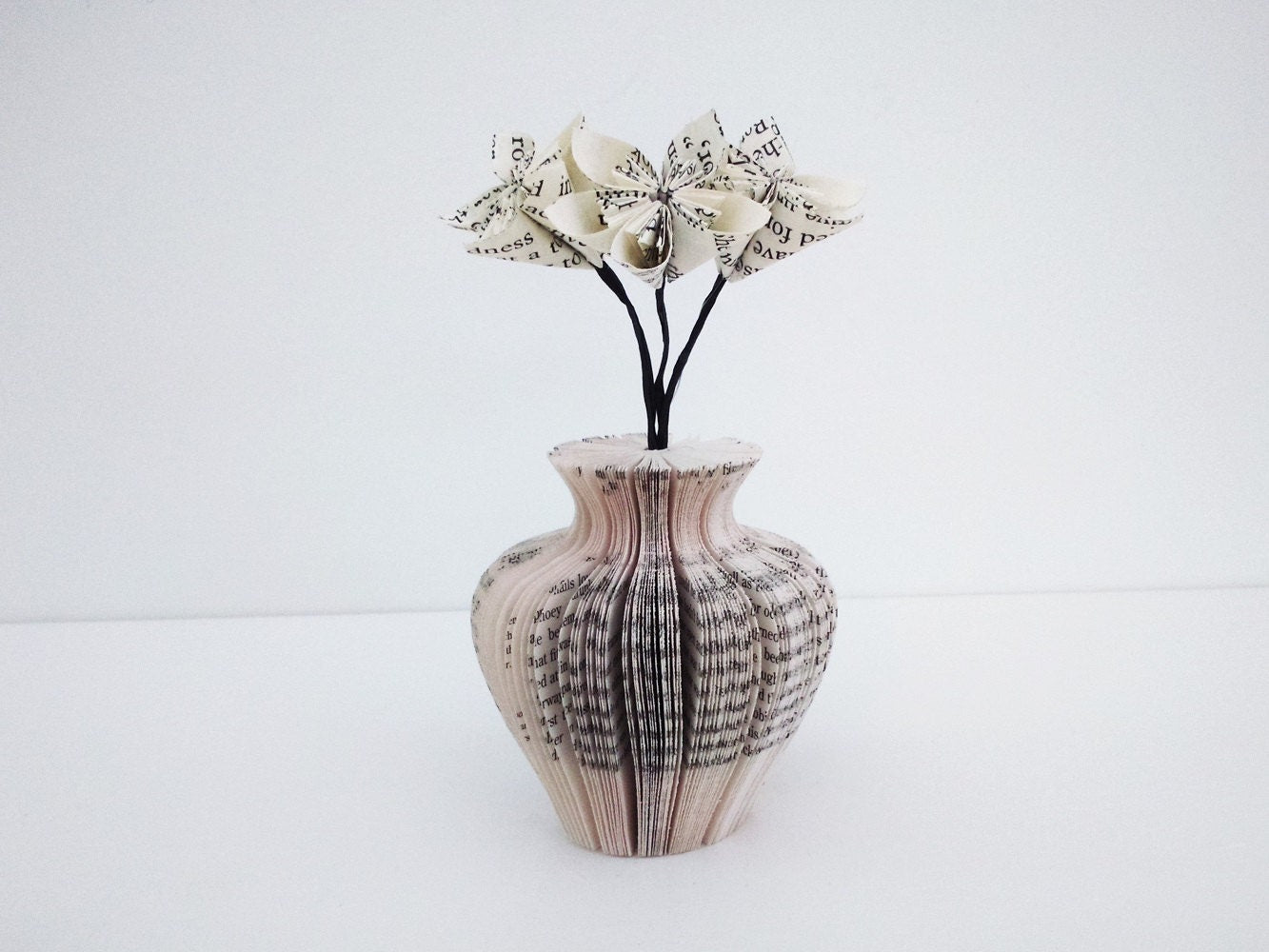 Mini Urn Vase and Flowers Book Gift