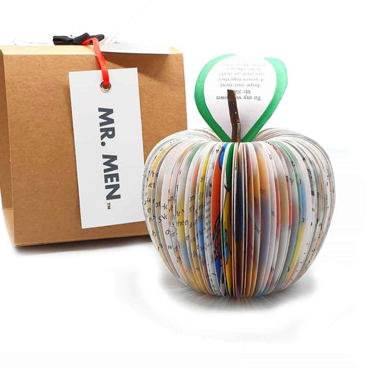 Mr Men book apple personalised teacher gift made from book pages