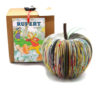 Rupert Annual book apple personalised gift made from book pages
